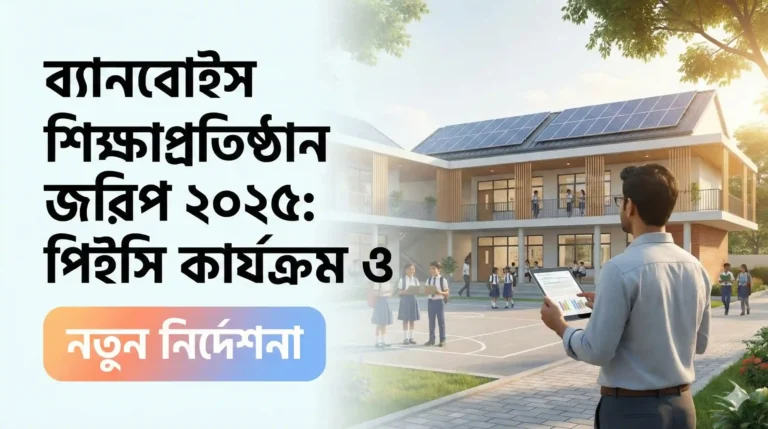 ব্যানবেইস শিক্ষাপ্রতিষ্ঠান জরিপ ২০২৫: পিইসি কার্যক্রম ও নতুন নির্দেশনা