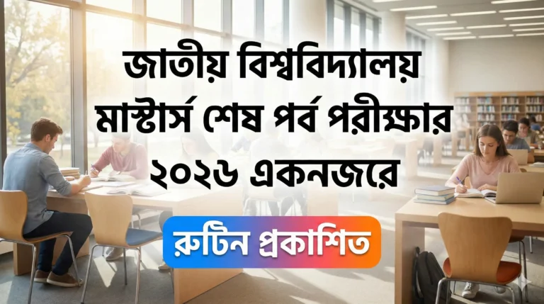 মাস্টার্স শেষ পর্ব পরীক্ষার রুটিন ২০২৬ প্রকাশ || NU Masters Routine 2026