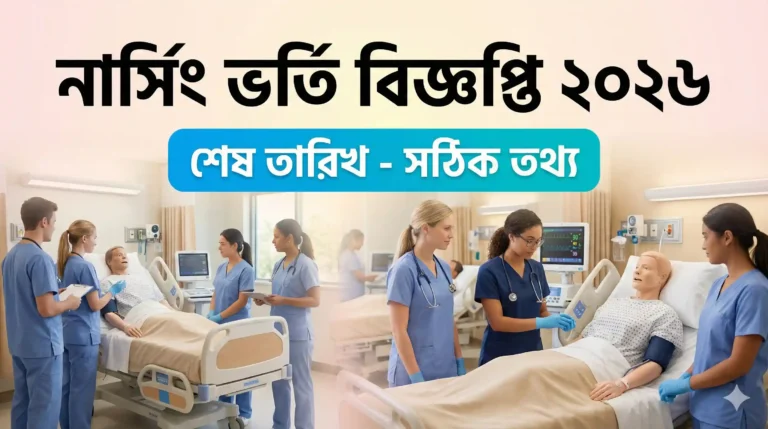 নার্সিং ভর্তি বিজ্ঞপ্তি ২০২৬ শেষ তারিখ - সঠিক তথ্য