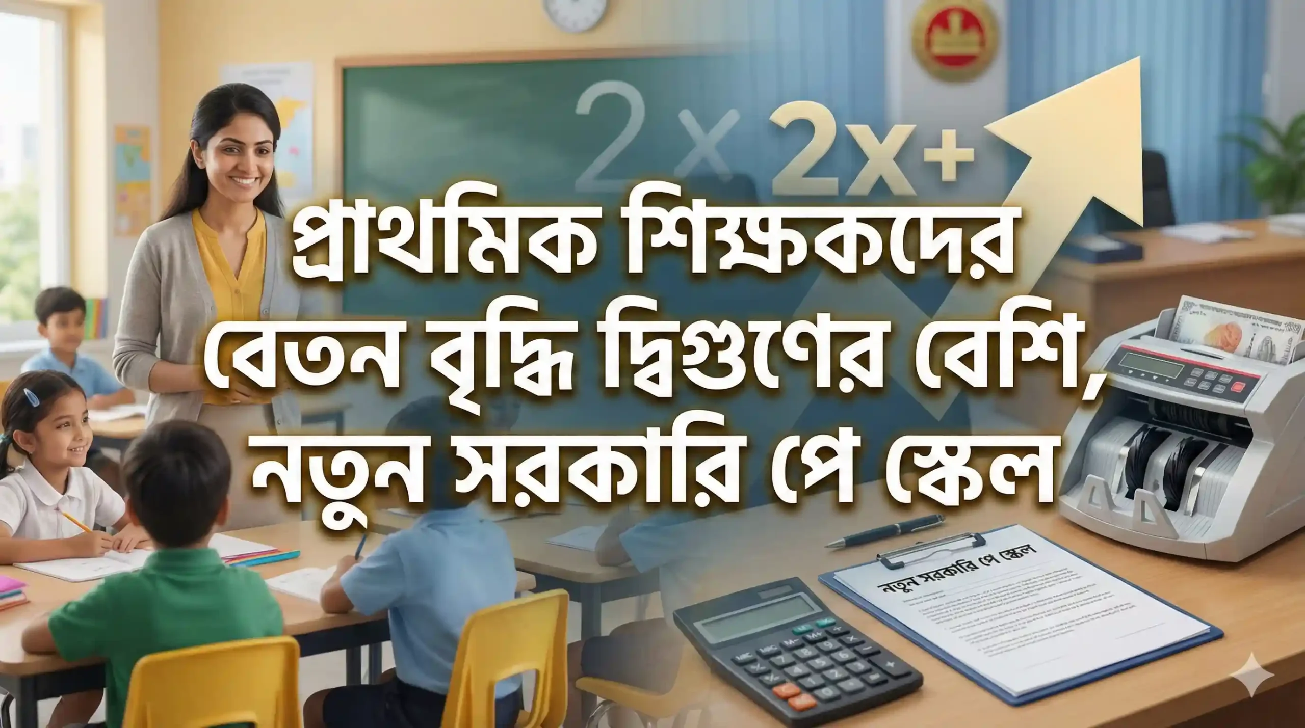 প্রাথমিক শিক্ষকদের বেতন বৃদ্ধি দ্বিগুণের বেশি