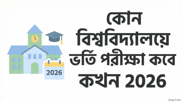 কোন বিশ্ববিদ্যালয়ে ভর্তি পরীক্ষা কবে কখন 2026