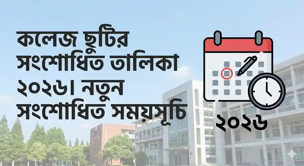 কলেজ ছুটির সংশোধিত তালিকা ২০২৬