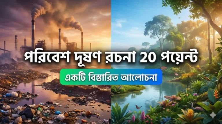 পরিবেশ দূষণ রচনা 20 পয়েন্ট - একটি বিস্তারিত আলোচনা