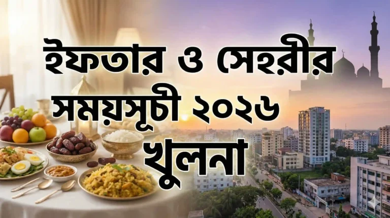 ইফতার ও সেহরীর সময়সূচী ২০২৬ খুলনা