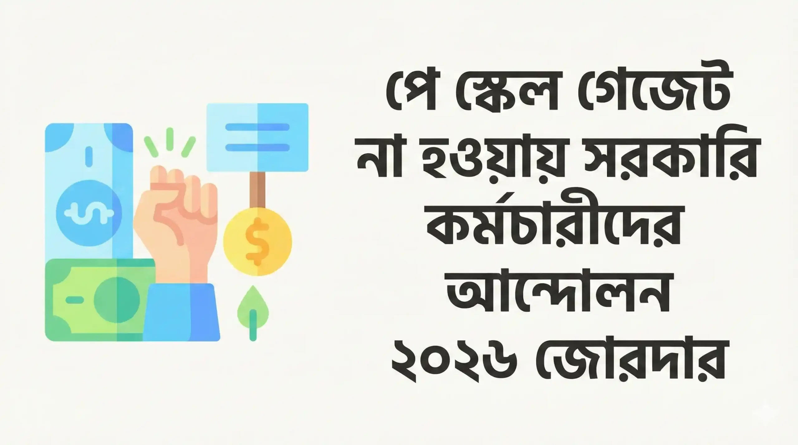 পে স্কেল গেজেট না হওয়ায় সরকারি কর্মচারীদের আন্দোলন ২০২৬ জোরদার, চার ঘণ্টার কর্মবিরতিতে দেশজুড়ে অচলাবস্থা