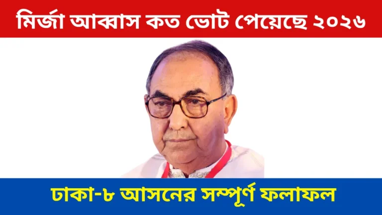 মির্জা আব্বাস কত ভোট পেয়েছে ২০২৬ ঢাকা-৮ আসনের সম্পূর্ণ ফলাফল