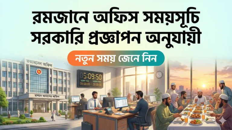 রমজানে অফিস সময়সূচি ২০২৬: সরকারি প্রজ্ঞাপন অনুযায়ী নতুন সময় জেনে নিন
