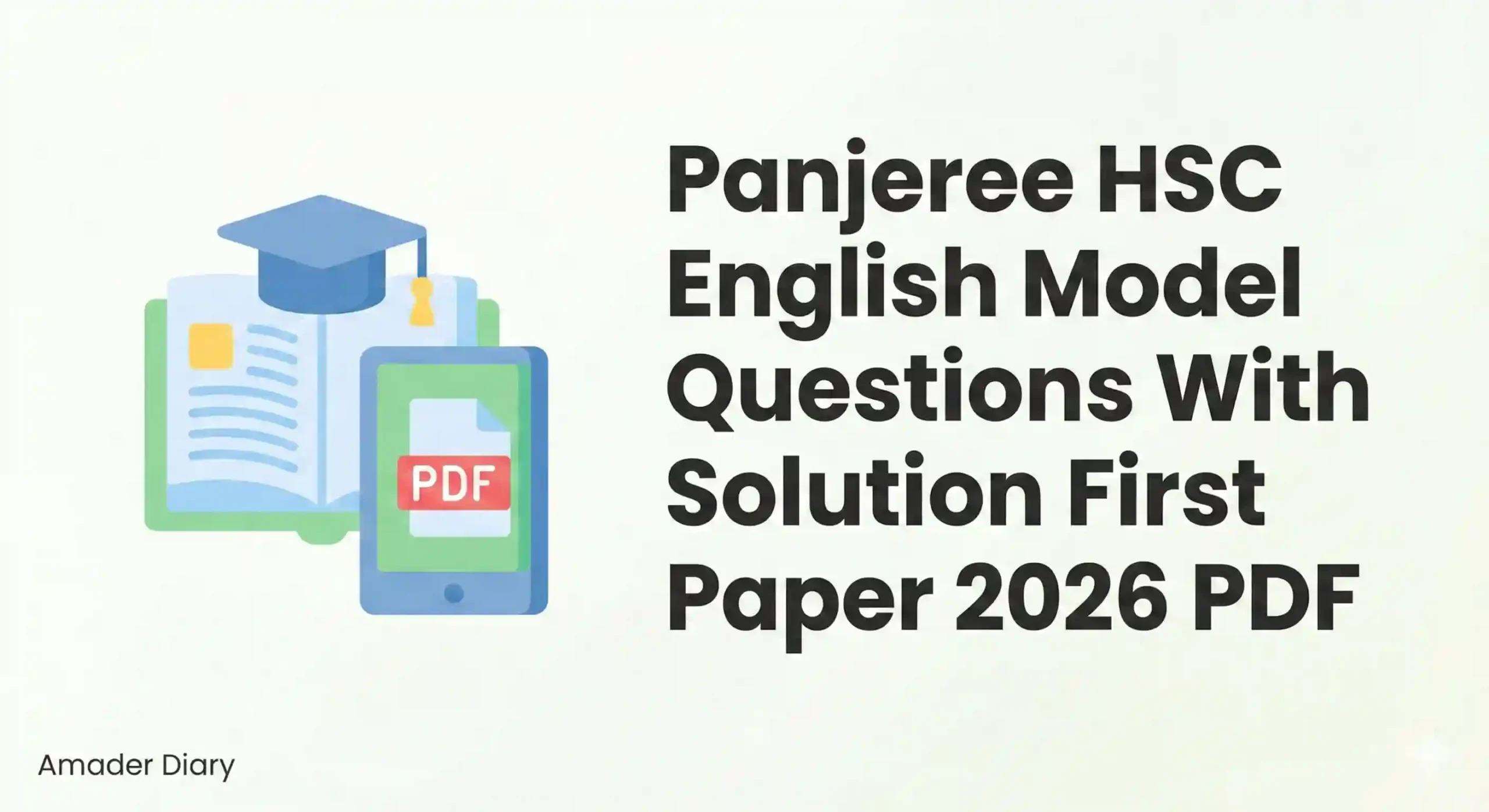 Panjeree HSC English Model Questions With Solution First Paper 2026 PDF