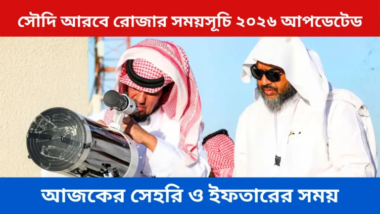 সৌদি আরবে রোজার সময়সূচি ২০২৬ আপডেটেড