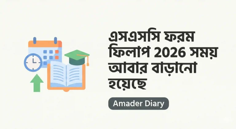 এসএসসি ফরম ফিলাপ 2026 সময় আবার বাড়ানো হয়েছে