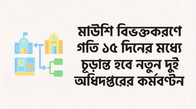 মাউশি বিভক্তকরণে গতি ১৫ দিনের মধ্যে চূড়ান্ত হবে নতুন দুই অধিদপ্তরের কর্মবণ্টন
