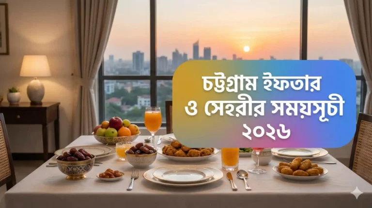 চট্টগ্রাম ইফতার ও সেহরীর সময়সূচী ২০২৬